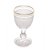 CJ 6 TAÇAS VIDRO P/ÁGUA C/FIO DOURADO BICO DE JACA 255ml - Imagem 1