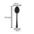 COLHER AÇO INOX P/SERVIR BERNA PRETO - Imagem 5