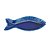 CJ 2 TRAVESSAS CERÂMICA PEIXE OCEAN AZUL 28x13cm - Imagem 1
