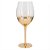 CONJ. DE TACAS PARA VINHO BRANCO DE VIDRO DE GRADE DOURADO - Imagem 1