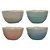 CJ DE BOLWS CONTEMPORANEO DE CERAMICA CINZA, AZUL, VERDE E S - Imagem 1