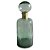 GARRAFA DE VIDRO DECORATIVA VERDE COM DETALHE DE METAL DOURA - Imagem 1