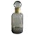 GARRAFA DE VIDRO DECORATIVA FUME COM DETALHE DE METAL DOURAD - Imagem 1