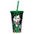 COPO PLASTICO COM TAMPA E CANUDO DC JOKER C BARALHO COLORIDO - Imagem 1