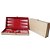 JOGO GAMAO MADEIRA DELUXE VERMELHO 30 X 17,5 X 5 CM - Imagem 1