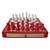 JOGO XADREZ MADEIRA DELUXE VERMELHO 25 X 25 X 3,3 CM - Imagem 1