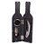 KIT VINHO C/ ESTOJO PLASTICO FORMATO GARRAFA - 3 PCS PRETO - Imagem 1