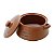 CAÇAROLA C/TAMPA CERÂMICA COUNTRY COOKING MARROM 28x17,5cm - Imagem 5