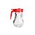 GARRAFA P/AZEITE VIDRO TRANSPARENTE C/TAMPA VERMELHA 210ml - Imagem 3