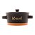 MINI CAÇAROLA CERÂMICA BLESSED PRETO MATT/LARANJA 13x6cm - Imagem 3