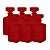 CJ. DE GARRAFAS DE VIDRO VERMELHO - 6 PCS - Imagem 1