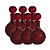 CJ. DE GARRAFAS DE VIDRO VERMELHO - 6 PCS - Imagem 1