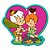 SUPORTE PANELA CERAMICA HB FLINTSTONES BABIES PEEBLE AND BAM - Imagem 1