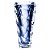 VASO CASABLANCA EM CRISTAL ECOLOGICO L13,5XP13,5XA30,5CM  COR AZUL - Imagem 1
