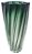 VASO SCALLOP EM CRISTAL ECOLOGICO D18,5XA35CM COR VERDE - Imagem 1