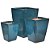 CJ DE VASOS VIETNAMITA AZUL PETROLEO - 03 PCS - Imagem 1