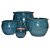 CJ DE VASOS VIETNAMITA AZUL PETROLEO - 04 PCS - Imagem 1