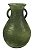 VASO DE VIDRO PAMPLONA COM ALÇA 24CM VERDE METÁLICO - Imagem 1