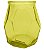VASO DE VIDRO ORIGAMI 19CM AMARELO - Imagem 1