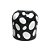 VASO DE CERAMICA COM DESENHOS DE BOLAS PRETO E BRANCO - Imagem 1