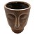 VASO DE RESINA MARROM COM FORMATO DE ROSTO 26CM X 23,5CM X 3 - Imagem 1