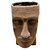 VASO DE RESINA MARROM COM FORMATO DE ROSTO 32CM X 25,5CM X 4 - Imagem 1