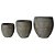 CONJ. DE VASOS CINZA - 3PCS G:55,5CM X 55,5CM X 55,5CM M: 42 - Imagem 1