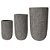 CONJ. DE VASOS CINZA - 3PCS G: 43,5CM X 43CM X 79CM M: 34CM - Imagem 1
