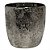 VASO DE CERAMICA PRATA 14CM X 14CM X 13,5CM - Imagem 1