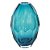 VASO DE VIDRO AZUL 16CM X 16CM X 23,5CM - Imagem 1