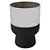 VASO DE VIDRO METALIZADO PRATA E PRETO - Imagem 1
