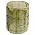 VASO DE VIDRO VERDE COM DETALHES DOURADO 12CM X 12CM X 15CM - Imagem 1