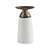 VASO DE CERAMICA BRANCO E DOURADO - Imagem 1