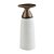 VASO DE CERAMICA BRANCO E DOURADO - Imagem 1