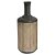 VASO DE METAL E MADEIRA MARROM E BEGE F15,5CM X 39CM - Imagem 1