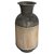 VASO DE METAL E MADEIRA MARROM E BEGE 16,5CM X 34CM - Imagem 1