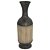 VASO DE METAL E MADEIRA MARROM E BEGE F16,5CM X 49CM - Imagem 1