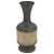 VASO DE METAL E MADEIRA MARROM E BEGE F16CM X 39CM - Imagem 1