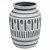VASO DE CERAMICA CINZA COM DETALHES ETNICOS 15,5CM X 15,5CM - Imagem 1