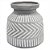 VASO DE CERAMICA CINZA COM DETALHES ETNICOS 20CM X 20CM X 21 - Imagem 1