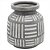 VASO DE CERAMICA CINZA COM DETALHES ETNICOS 14CM X 14CM X 15 - Imagem 1