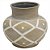 VASO DE CERAMICA BEGE COM DETALHES ETNICOS 2CM X 21CM X 19CM - Imagem 1