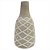 VASO DE CERAMICA BEGE COM DETALHES ETNICOS 17CM X 17CM X 35C - Imagem 1