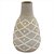 VASO DE CERAMICA BEGE COM DETALHES ETNICOS 17CM X 17CM X 28C - Imagem 1