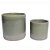 CONJ. DE VASOS DE CERAMICA VERDE E CINZA G  13CM X 13CM P  1 - Imagem 1
