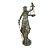 FIGURA DECORATIVA RESINA DAMA DA JUSTIÇA PRATEADA 16x9x39cm - Imagem 2