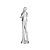 FIGURA DECORATIVA RESINA MÚSICO PRATEADA 9x7x23cm - Imagem 4