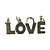 CJ 4 FIGURAS DECORATIVAS RESINA YOGA LOVE DOURADAS 13x6x23cm - Imagem 4