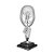 FIGURA DECORATIVA METAL PRATEADA 12x11x31cm - Imagem 2