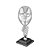 FIGURA DECORATIVA METAL PRATEADA 12x11x31cm - Imagem 5